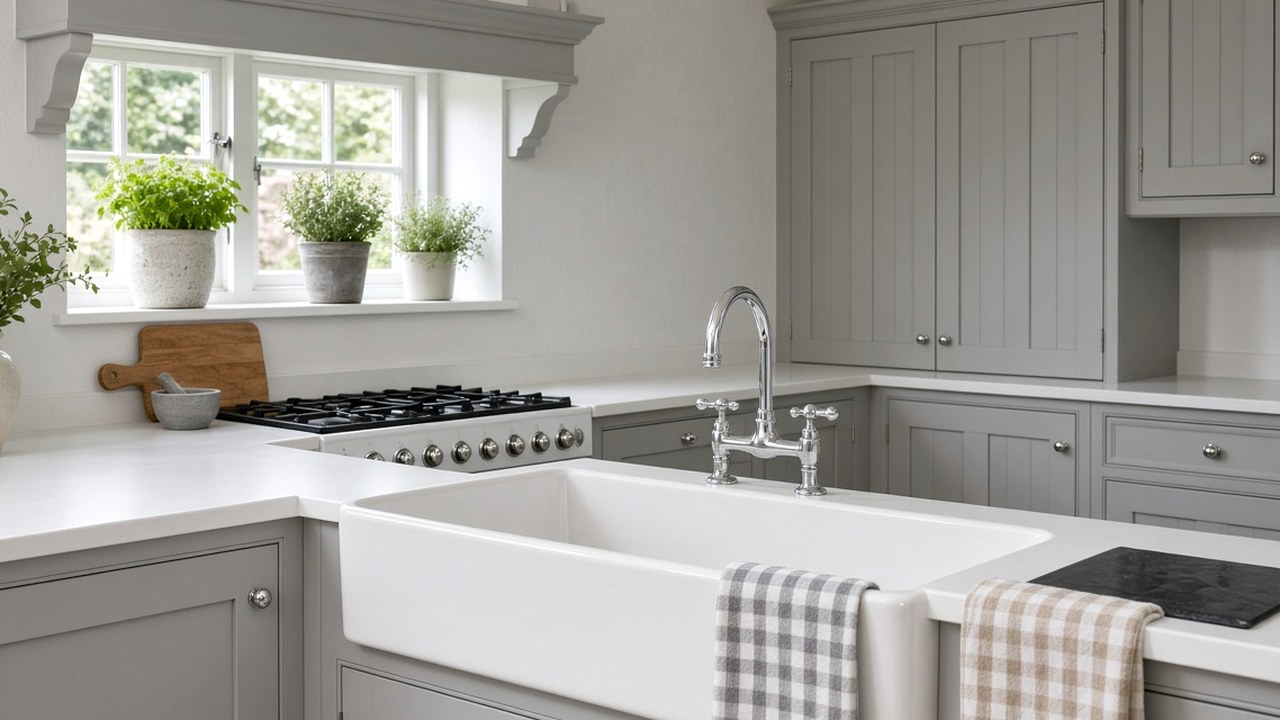 Family kitchen island with a forgiving solid-surface worktop ready for children's baking