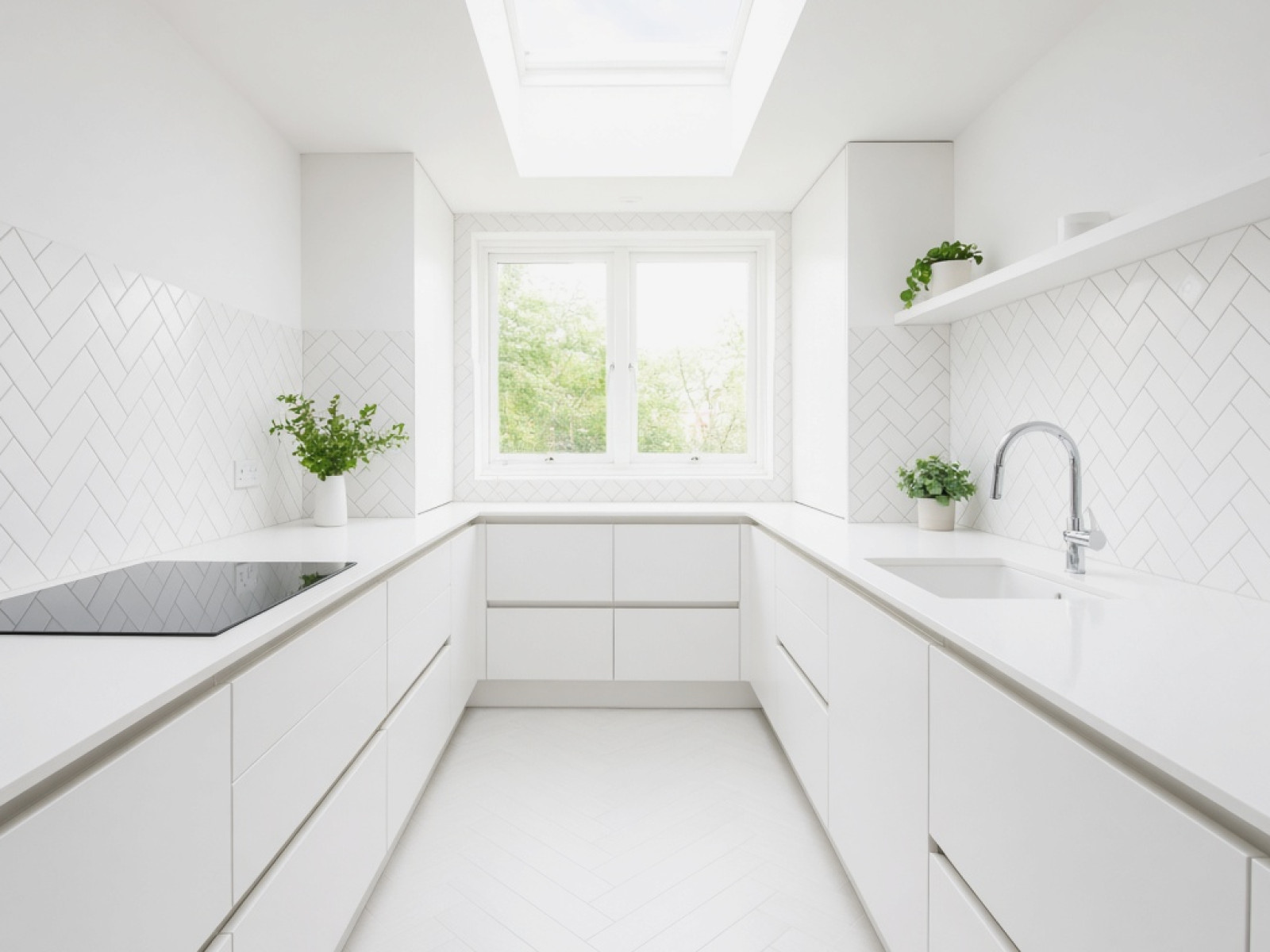 Bright kitchen worktop ready for professional installation